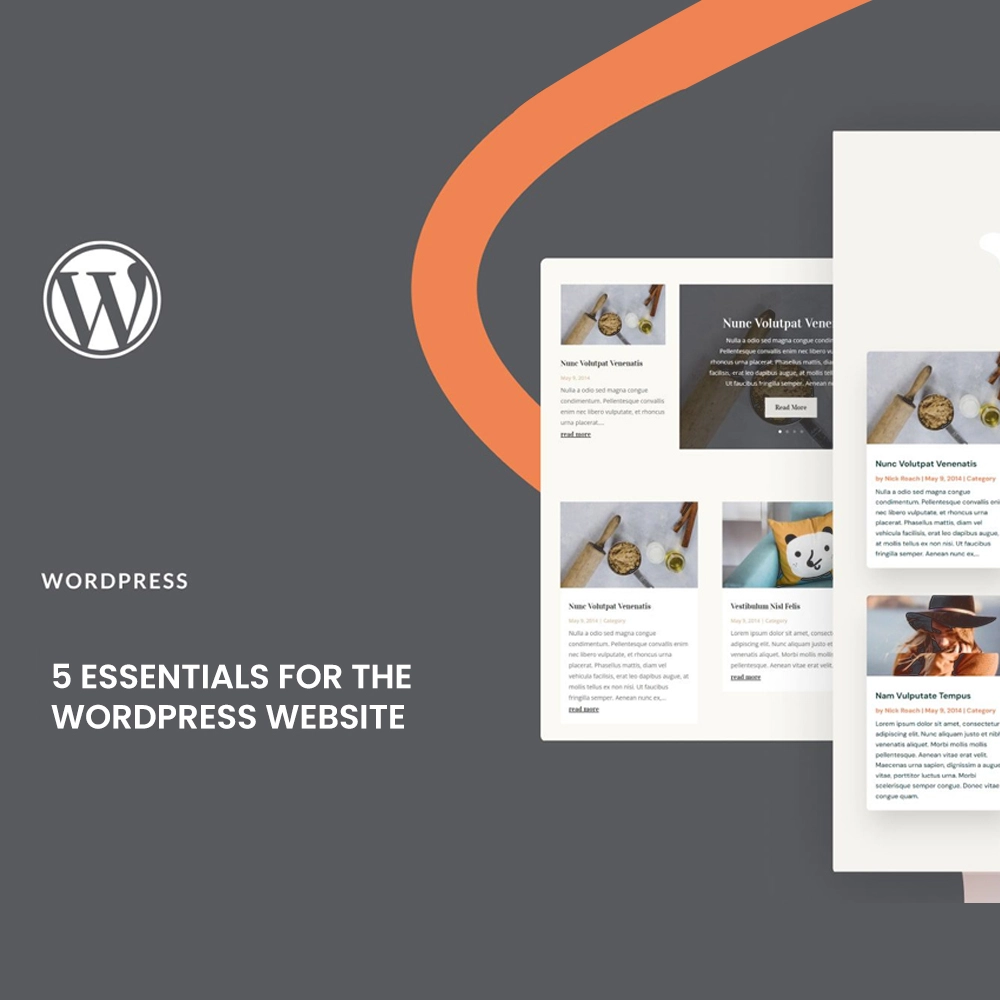 Wordpress Template pages with a wordpress brand icon on the left